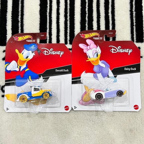 HotWheels X Disney Other - HotWheels X Disney Set of 2 Donald Duck & Daisy Duck Toy Cars